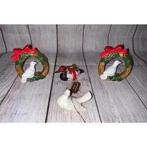 Lot of 4 Enesco & Made in Japan Bird Dove Duck Figurine Ornaments Vintage